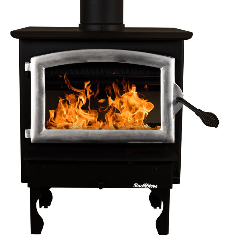 Buck Stove Model 21NC Wood Stove With Pewter Door and Leg Kit – AllFuel HST